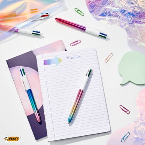 Espositore 30 penne a sfera a scatto Bic 4 Colours Gradient 511031